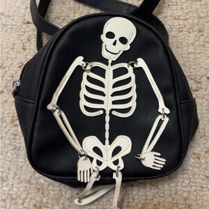 Bath & Body Works Black Mini Bag with Skeleton Design